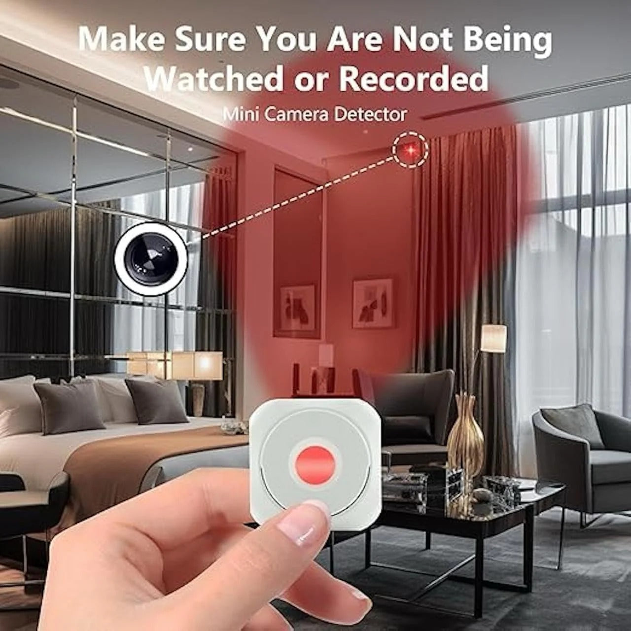 AntiSpy™ Hidden Camera Detector With Keychain