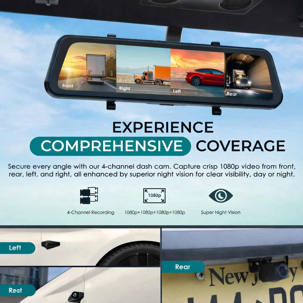 4K Smart Mirror Dash Cam Pro